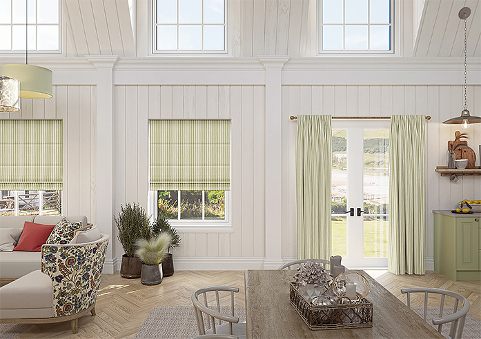 Vintage Stripe, Sage - Twist&Fit Roman Blind - Image 8
